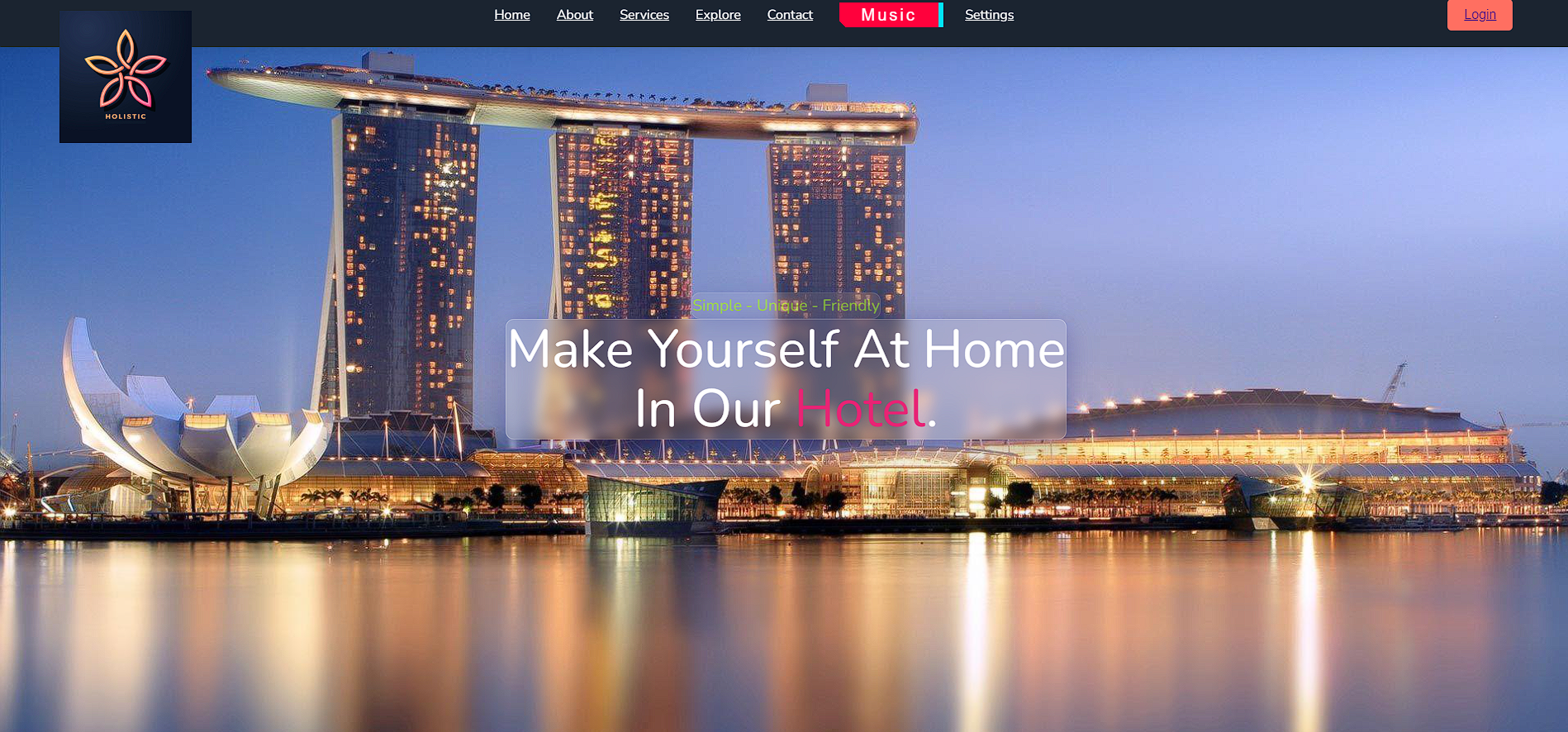 hotel-management website preview image